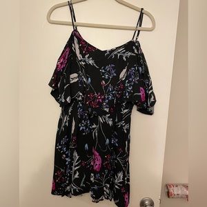 Express size small. Spaghetti strap and off the shoulder detail